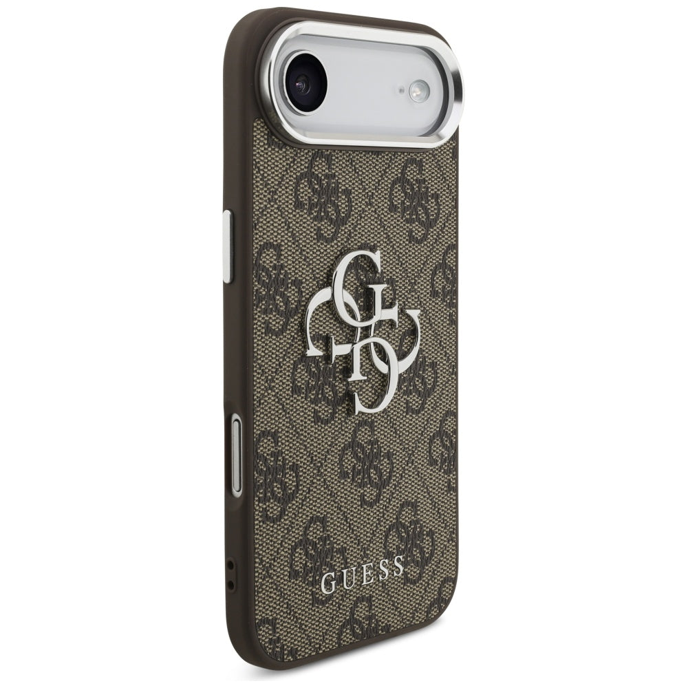 Fodral för Apple iPhone 17 Air, Guess, Big 4G Logo Classic, Brun Silver