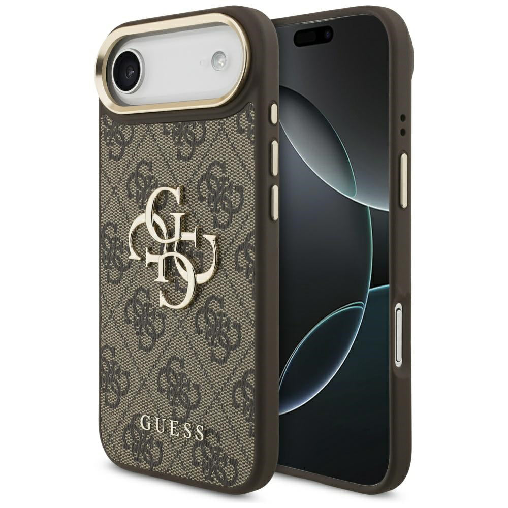 Fodral för Apple iPhone 17 Air, Guess, Big 4G Logo Classic, Guldbrun