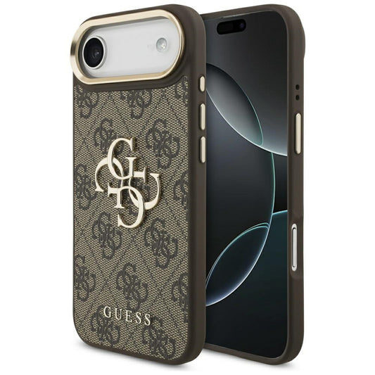 Fodral för Apple iPhone 17 Air, Guess, Big 4G Logo Classic, Guldbrun