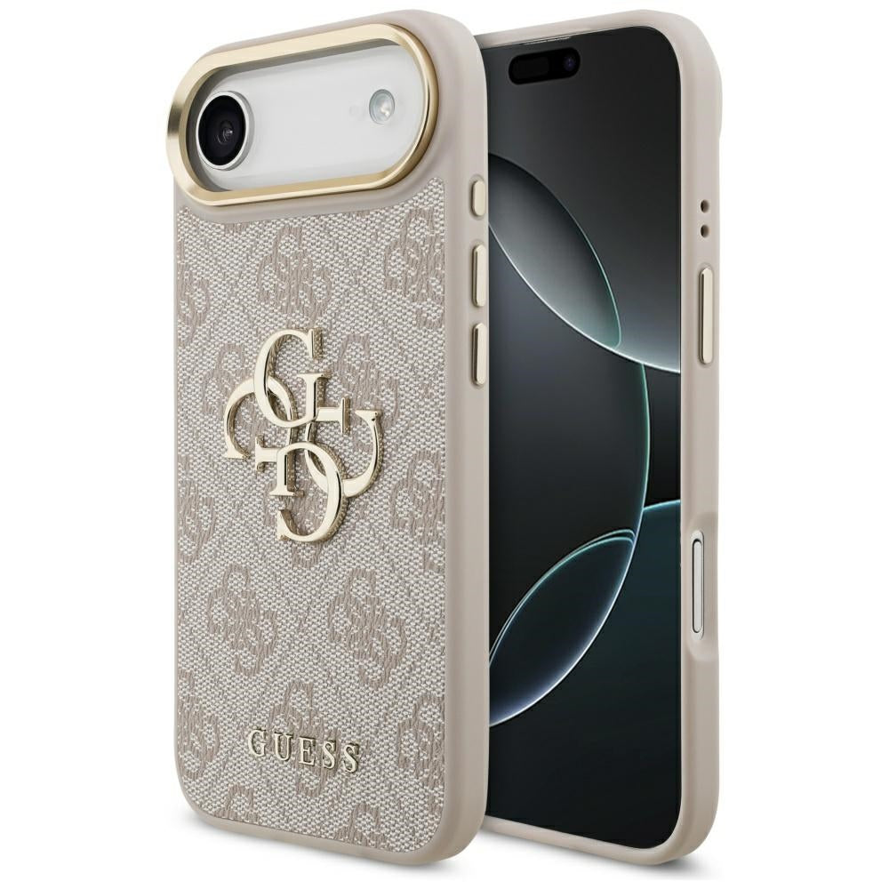 Skyddsfodral för Apple iPhone 17 Air, Guess, Big 4G Logo Classic, Guldrosa