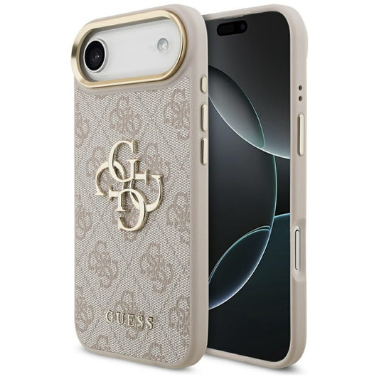 Skyddsfodral för Apple iPhone 17 Air, Guess, Big 4G Logo Classic, Guldrosa