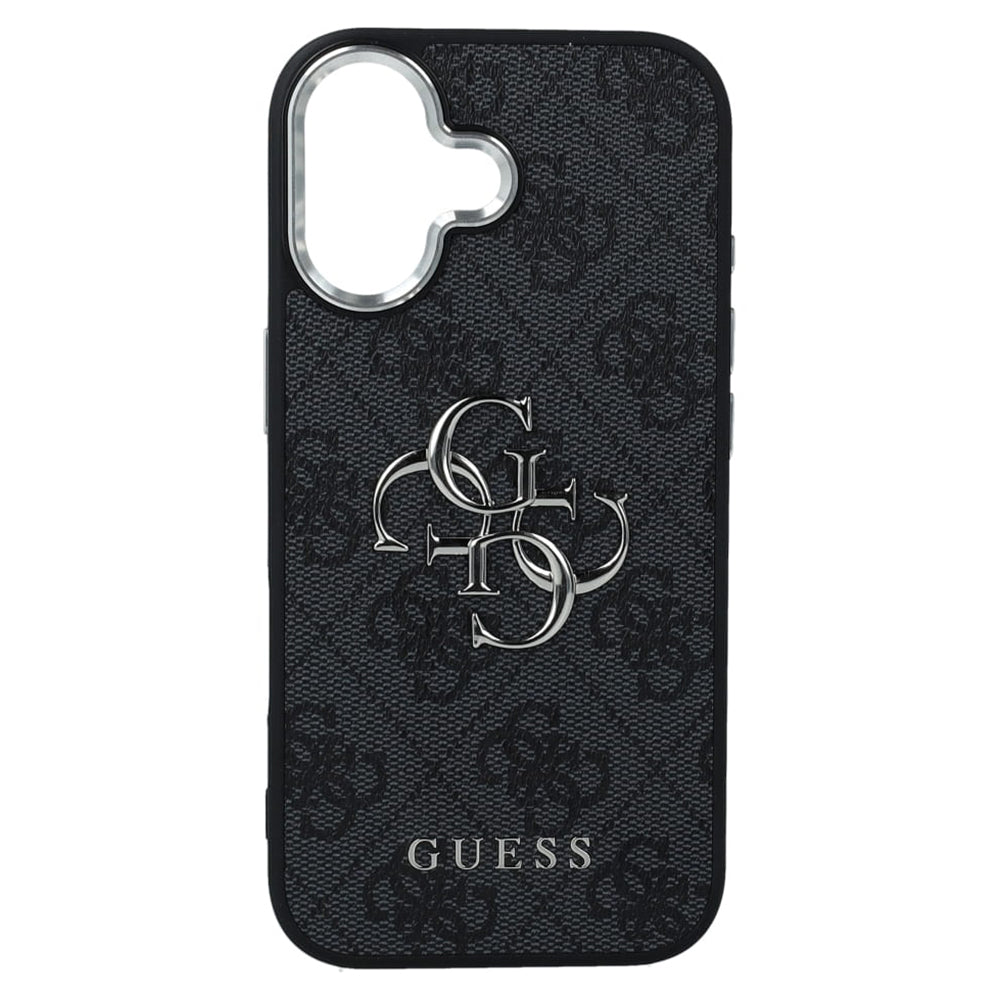 Skyddsfodral för Apple iPhone 17, Guess, Big 4G Logo Classic, Svart Silver