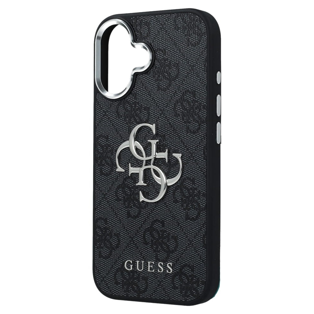Skyddsfodral för Apple iPhone 17, Guess, Big 4G Logo Classic, Svart Silver