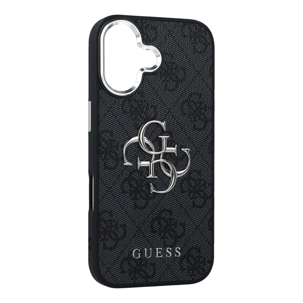 Skyddsfodral för Apple iPhone 17, Guess, Big 4G Logo Classic, Svart Silver