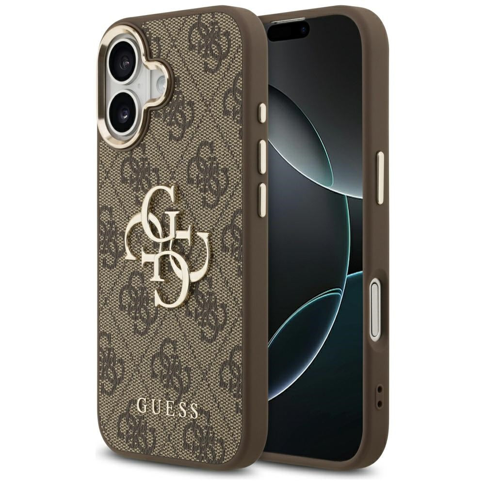Fodral för Apple iPhone 17, Guess, Big 4G Logo Classic, Guldbrun