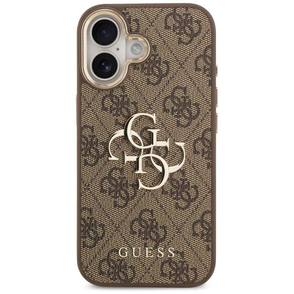 Fodral för Apple iPhone 17, Guess, Big 4G Logo Classic, Guldbrun