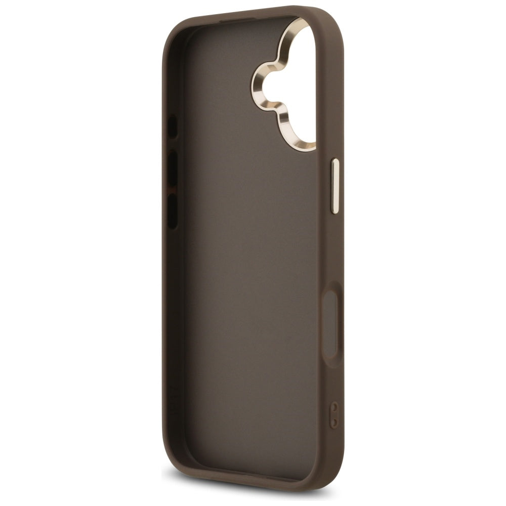 Fodral för Apple iPhone 17, Guess, Big 4G Logo Classic, Guldbrun