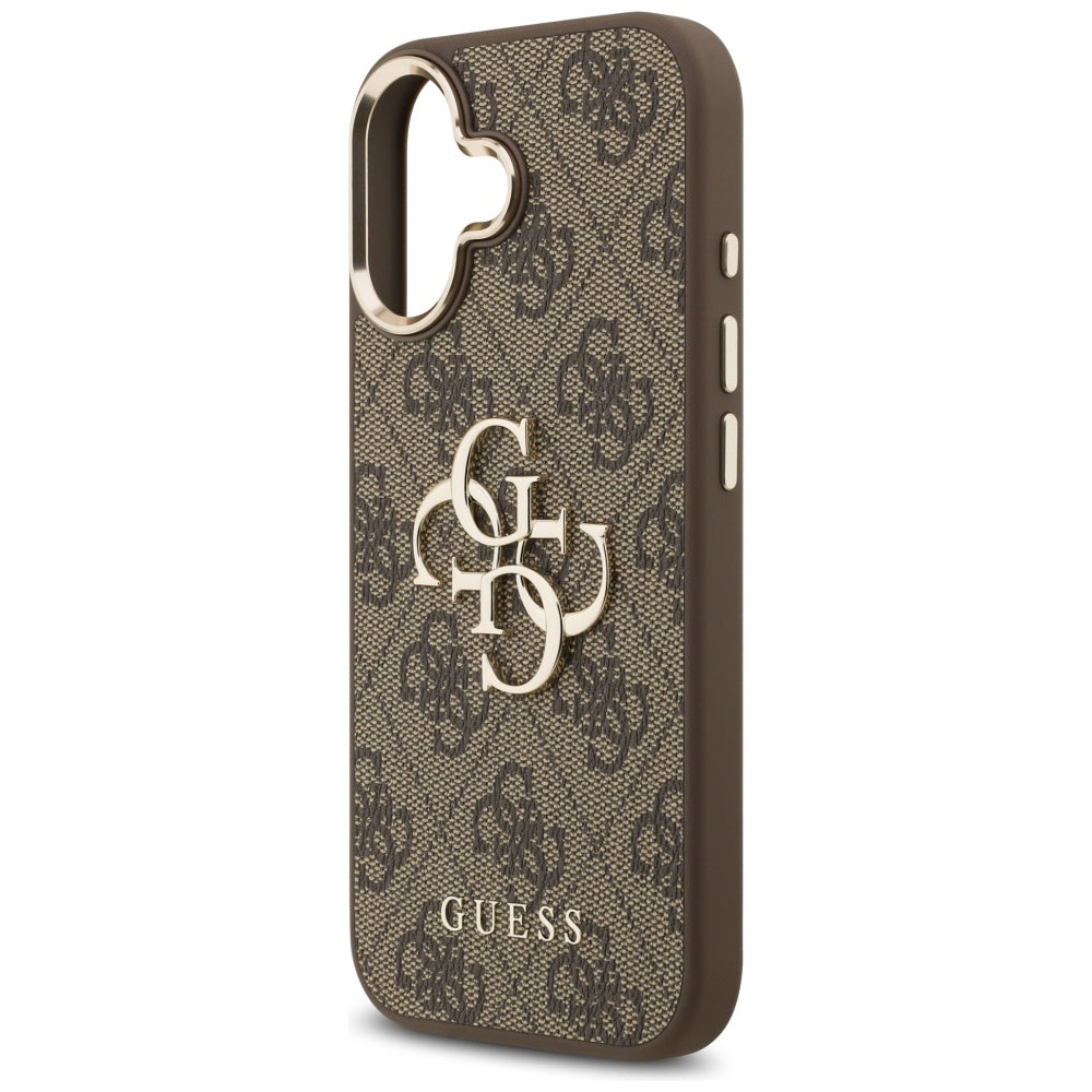 Fodral för Apple iPhone 17, Guess, Big 4G Logo Classic, Guldbrun