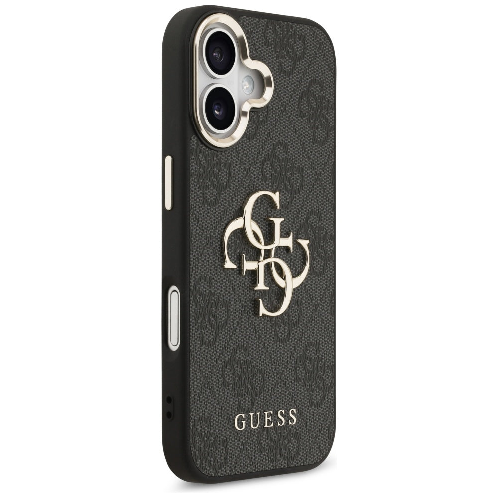 Fodral för Apple iPhone 17, Guess, Big 4G Logo Classic, Svart Guld