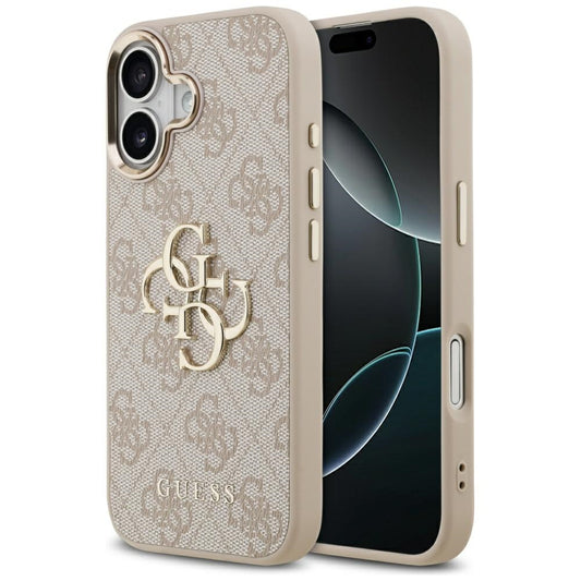Fodral för Apple iPhone 17, Guess, Big 4G Logo Classic, Guldrosa