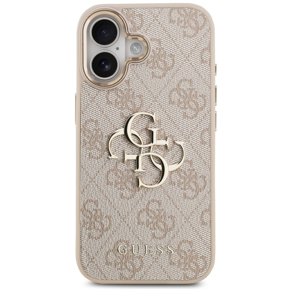 Fodral för Apple iPhone 17, Guess, Big 4G Logo Classic, Guldrosa