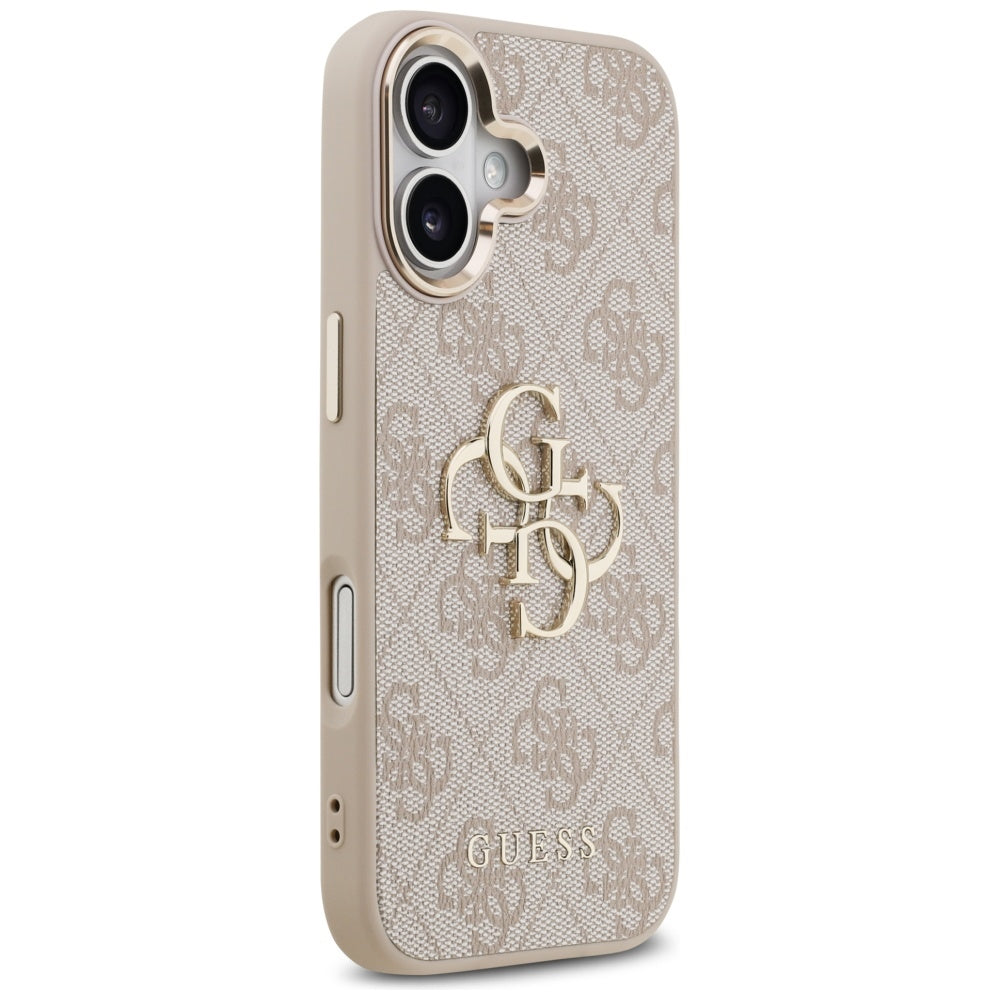 Fodral för Apple iPhone 17, Guess, Big 4G Logo Classic, Guldrosa