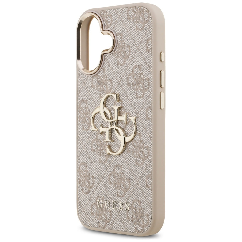 Fodral för Apple iPhone 17, Guess, Big 4G Logo Classic, Guldrosa