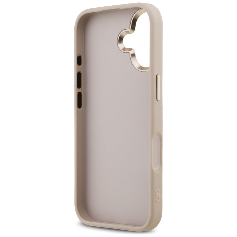 Fodral för Apple iPhone 17, Guess, Big 4G Logo Classic, Guldrosa