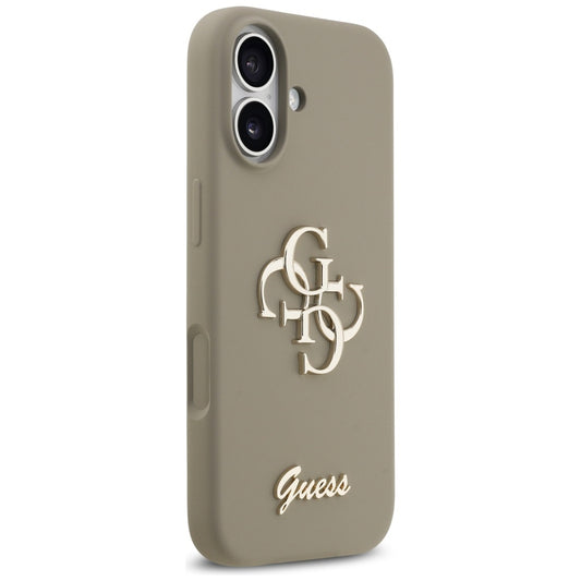 Fodral för Apple iPhone 17, Guess, Big 4G Script, Brun