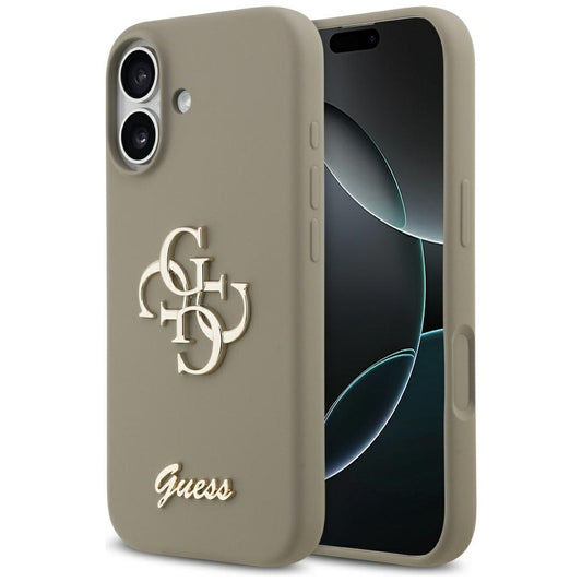 Fodral för Apple iPhone 17, Guess, Big 4G Script, Brun