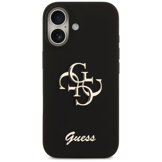 Fodral för Apple iPhone 17, Guess, Big 4G Script, Svart