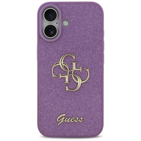 Skyddsfodral för Apple iPhone 17, Guess, Fixed Glitter Big 4G, Lila