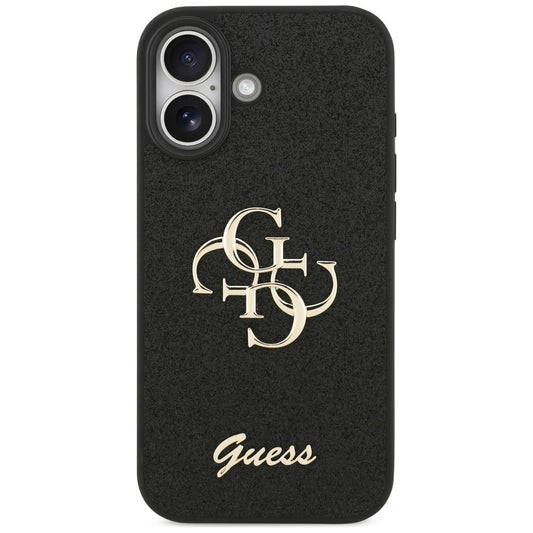 Skyddsfodral för Apple iPhone 17, Guess, Fixed Glitter Big 4G, Svart