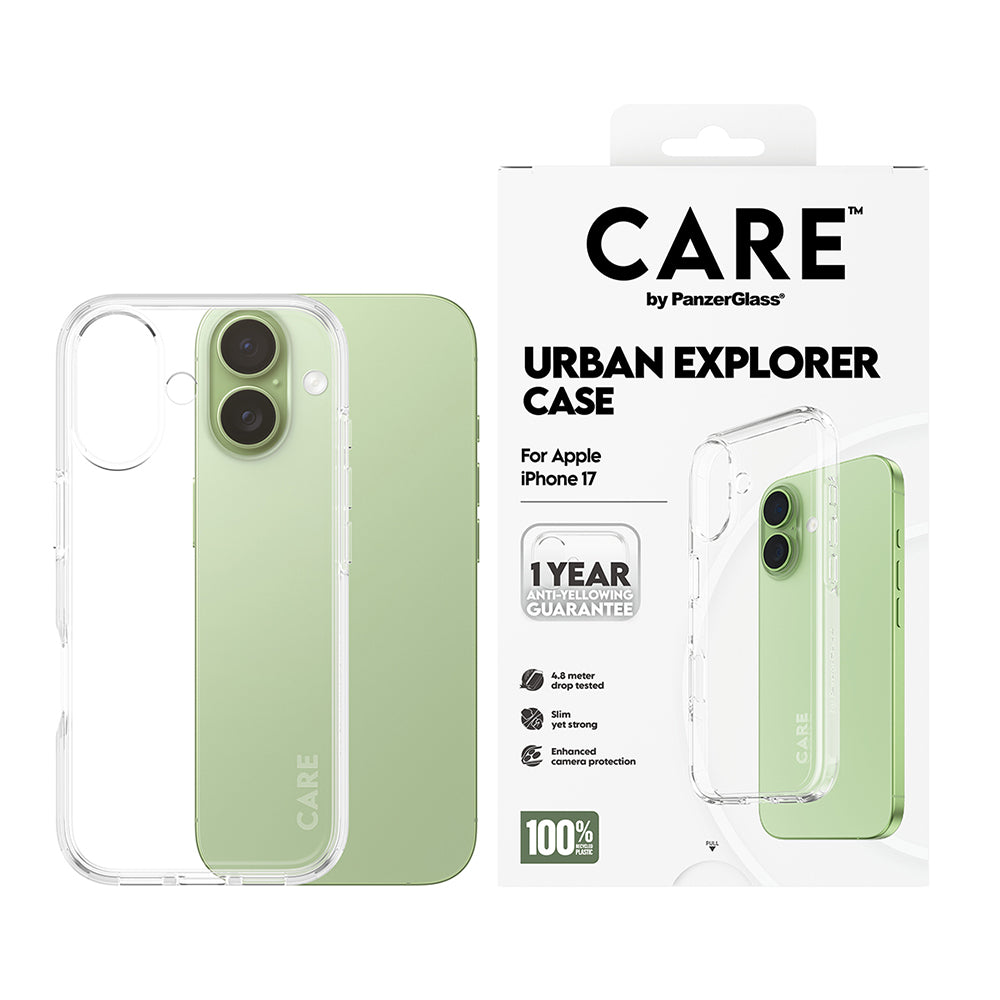 Skyddsfodral för Apple iPhone 17, PanzerGlass, Care Urban Explorer, Transparent