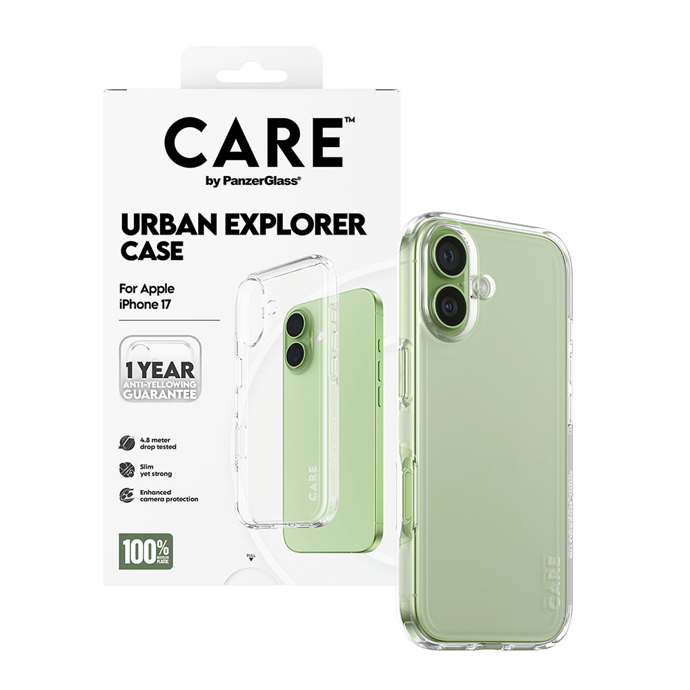 Skyddsfodral för Apple iPhone 17, PanzerGlass, Care Urban Explorer, Transparent
