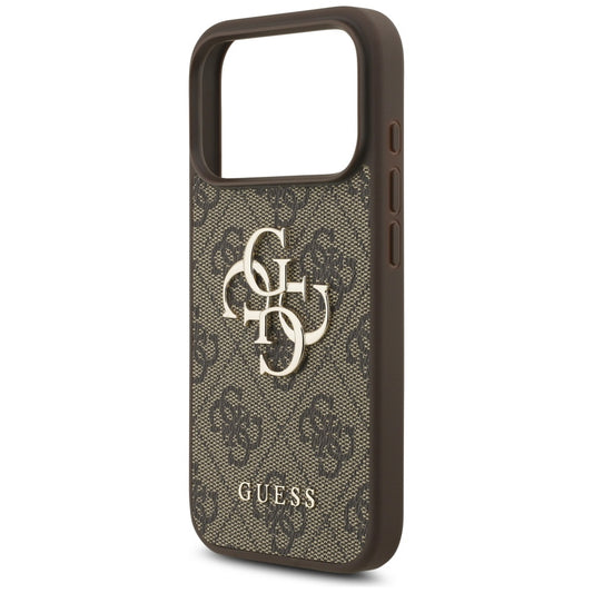 Skyddsfodral för Apple iPhone 17 Pro, Guess, 4G Big Logo, Brun