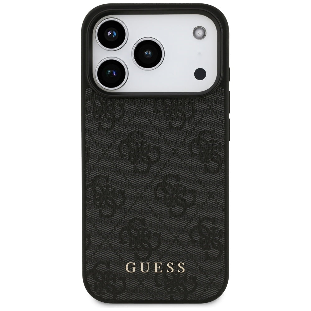 Fodral för Apple iPhone 17 Pro, Guess, 4G Classic, Svart