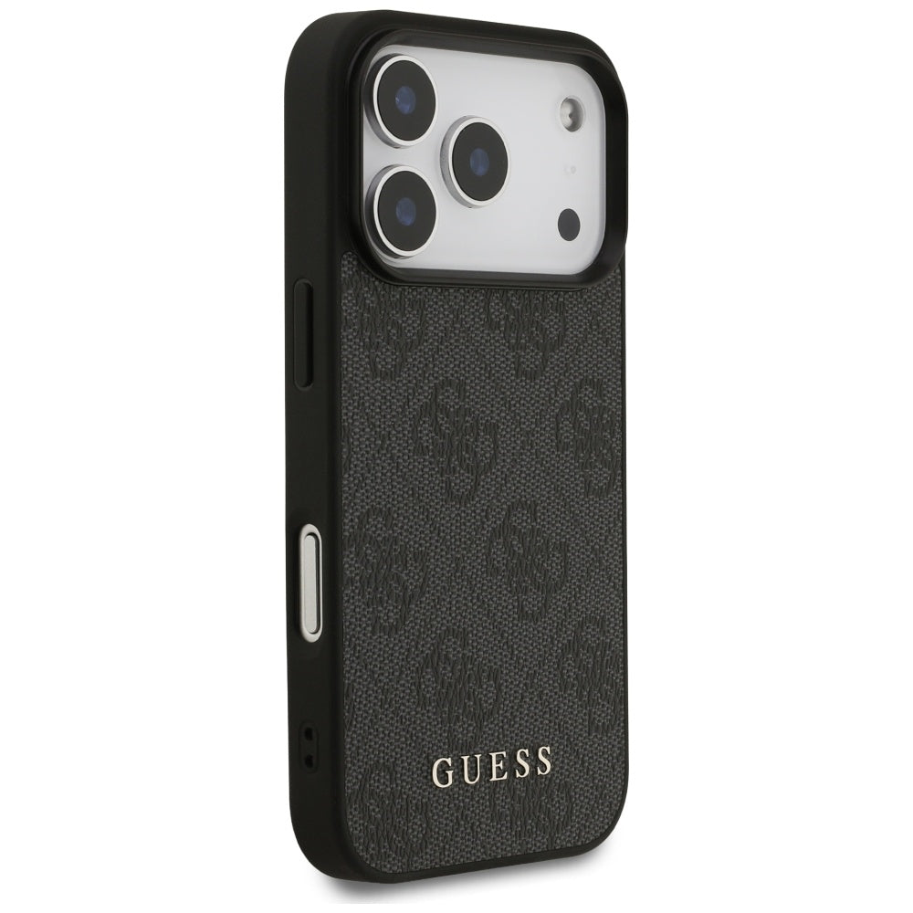 Fodral för Apple iPhone 17 Pro, Guess, 4G Classic, Svart