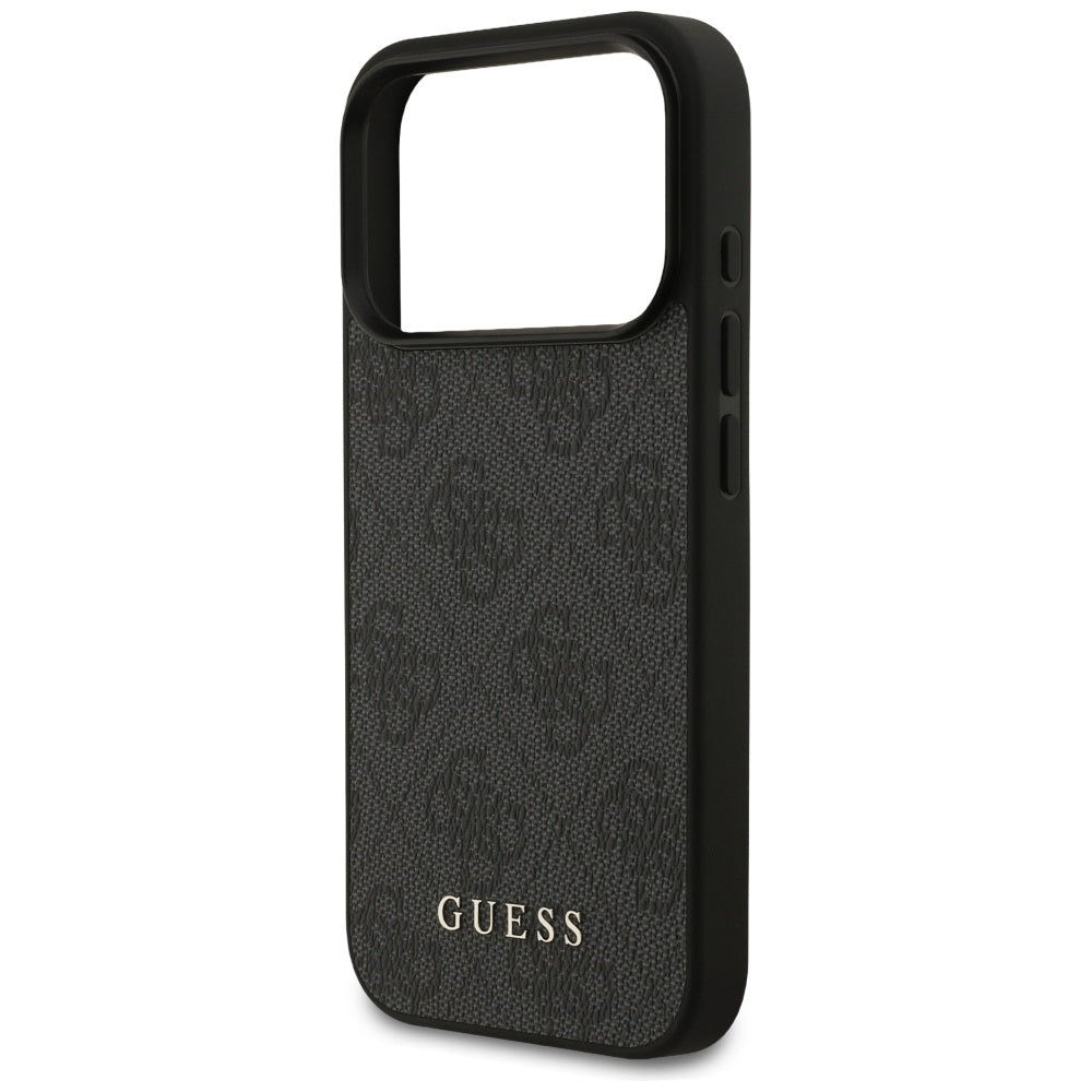 Fodral för Apple iPhone 17 Pro, Guess, 4G Classic, Svart