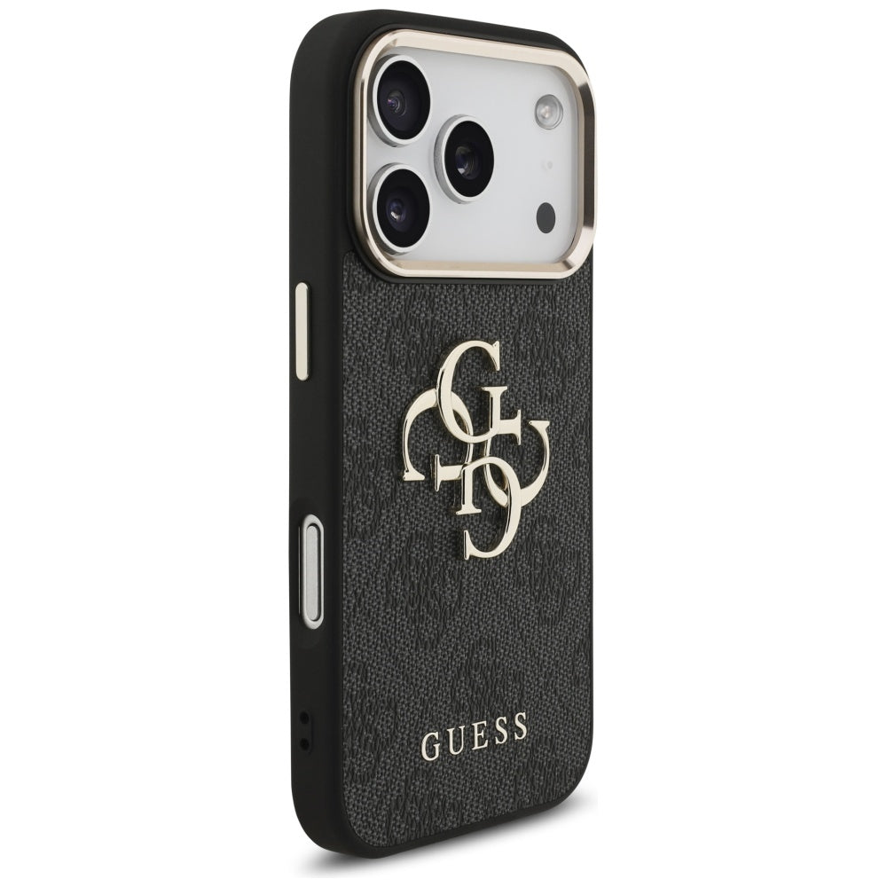 Fodral för Apple iPhone 17 Pro, Guess, Big 4G Logo Classic, Svart Guld