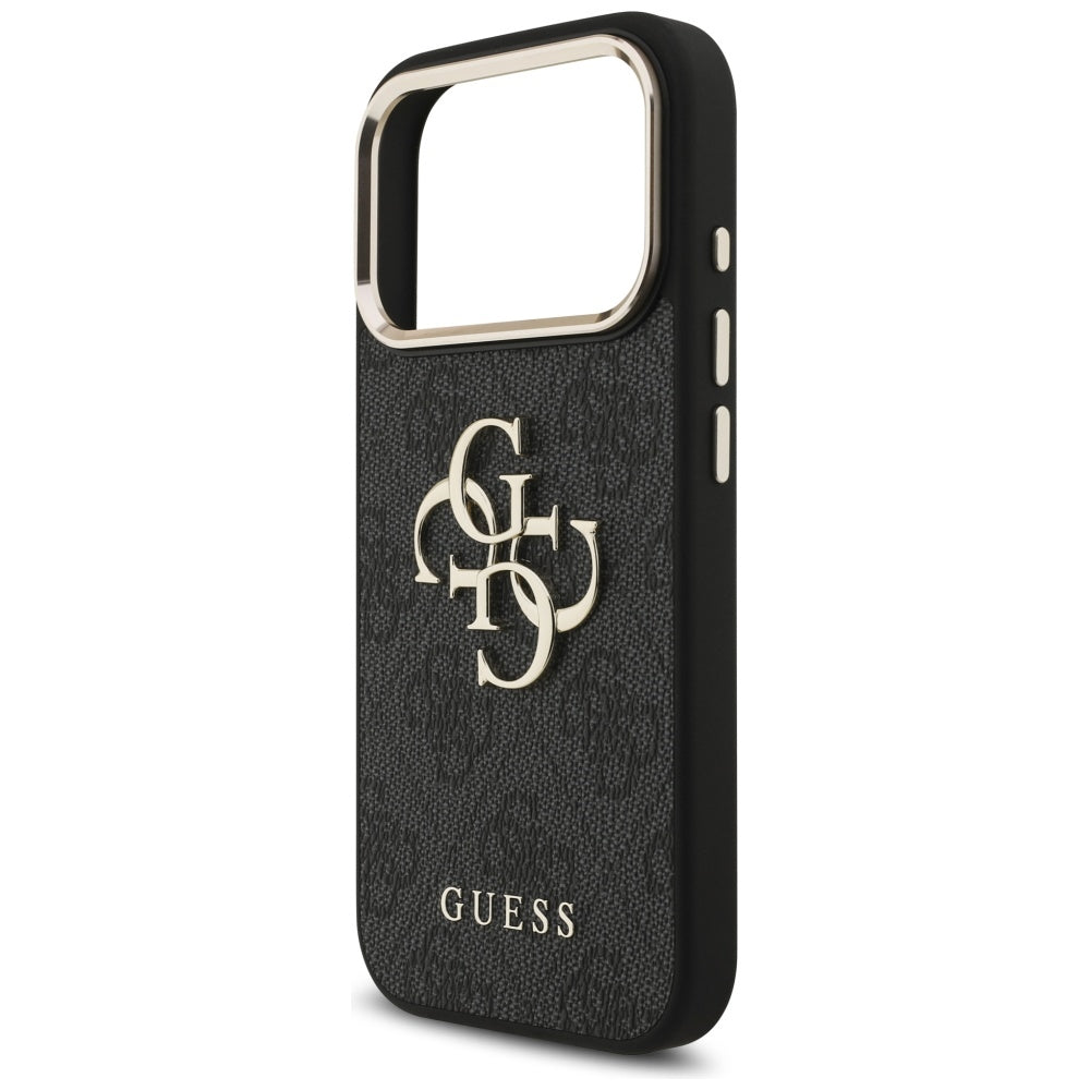 Fodral för Apple iPhone 17 Pro, Guess, Big 4G Logo Classic, Svart Guld