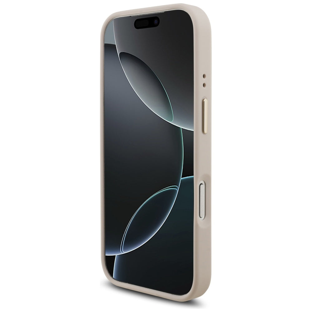 Skyddsfodral för Apple iPhone 17 Pro, Guess, Big 4G Logo Classic, Guldrosa