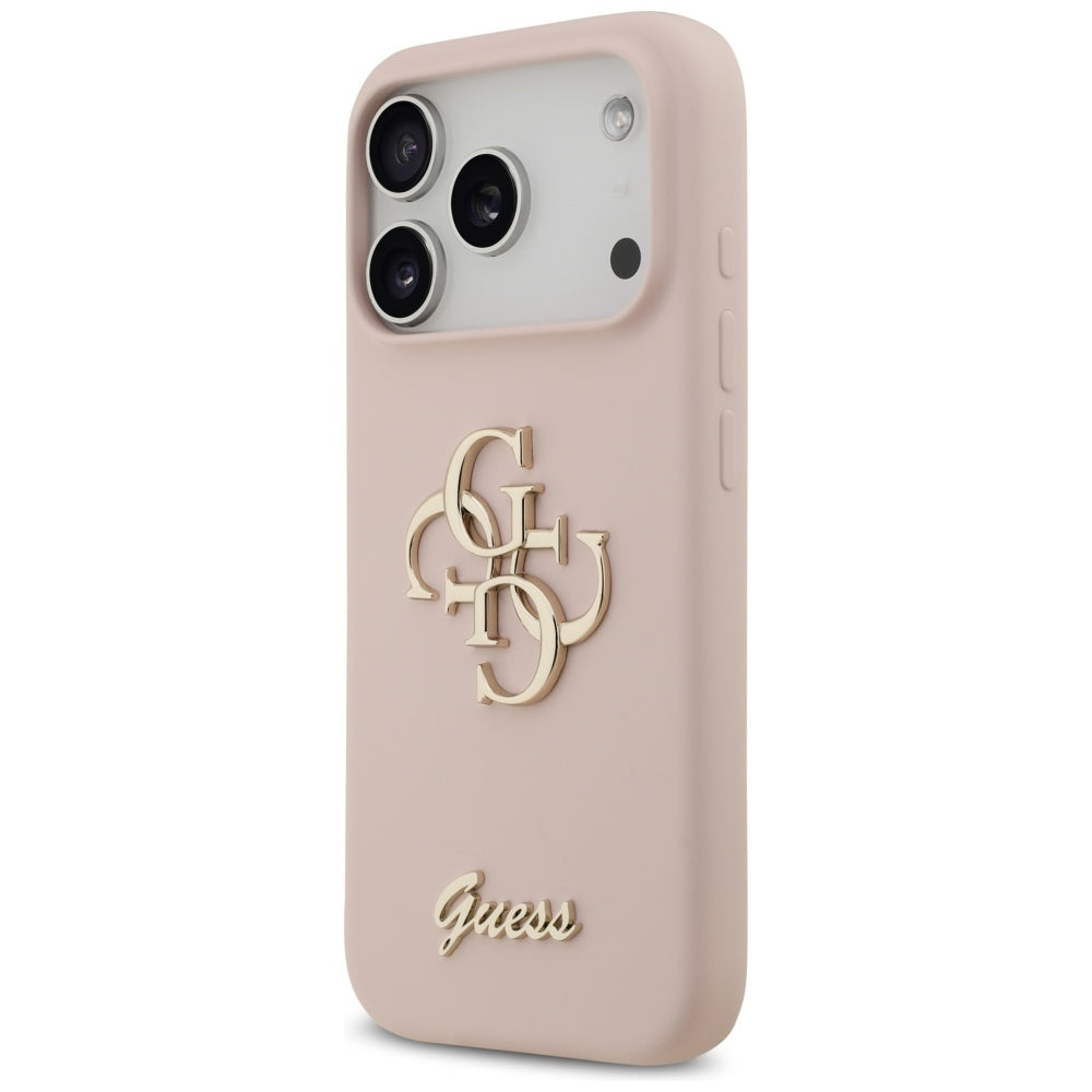 Case for Apple iPhone 17 Pro, Guess, Big 4G Script, Light Pink