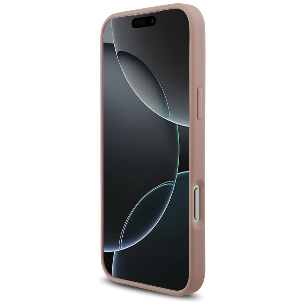 Skyddsfodral för Apple iPhone 17 Pro, Guess, Rhinestone Triangle Logo, Rosa