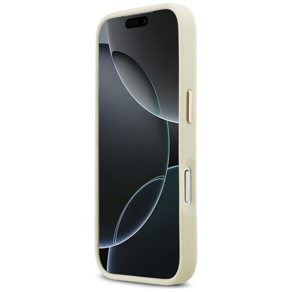 Fodral för Apple iPhone 17 Pro, Karl Lagerfeld, Script Logo, Beige