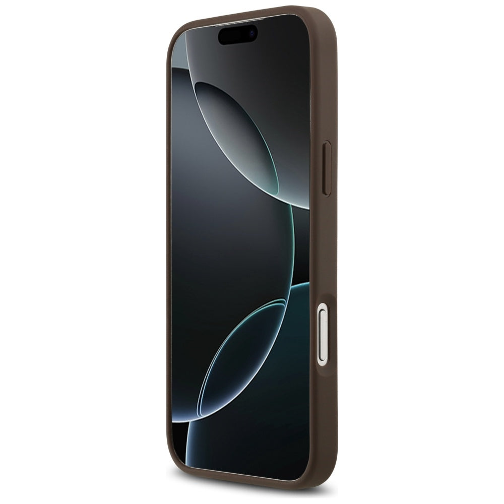 Skyddsfodral för Apple iPhone 17 Pro Max, Guess, 4G Double Card Triangle, Brun