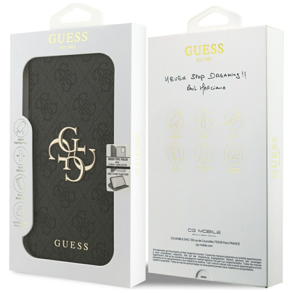 Fodral för Apple iPhone 17 Pro Max, Guess, 4G Metal Logo, Svart