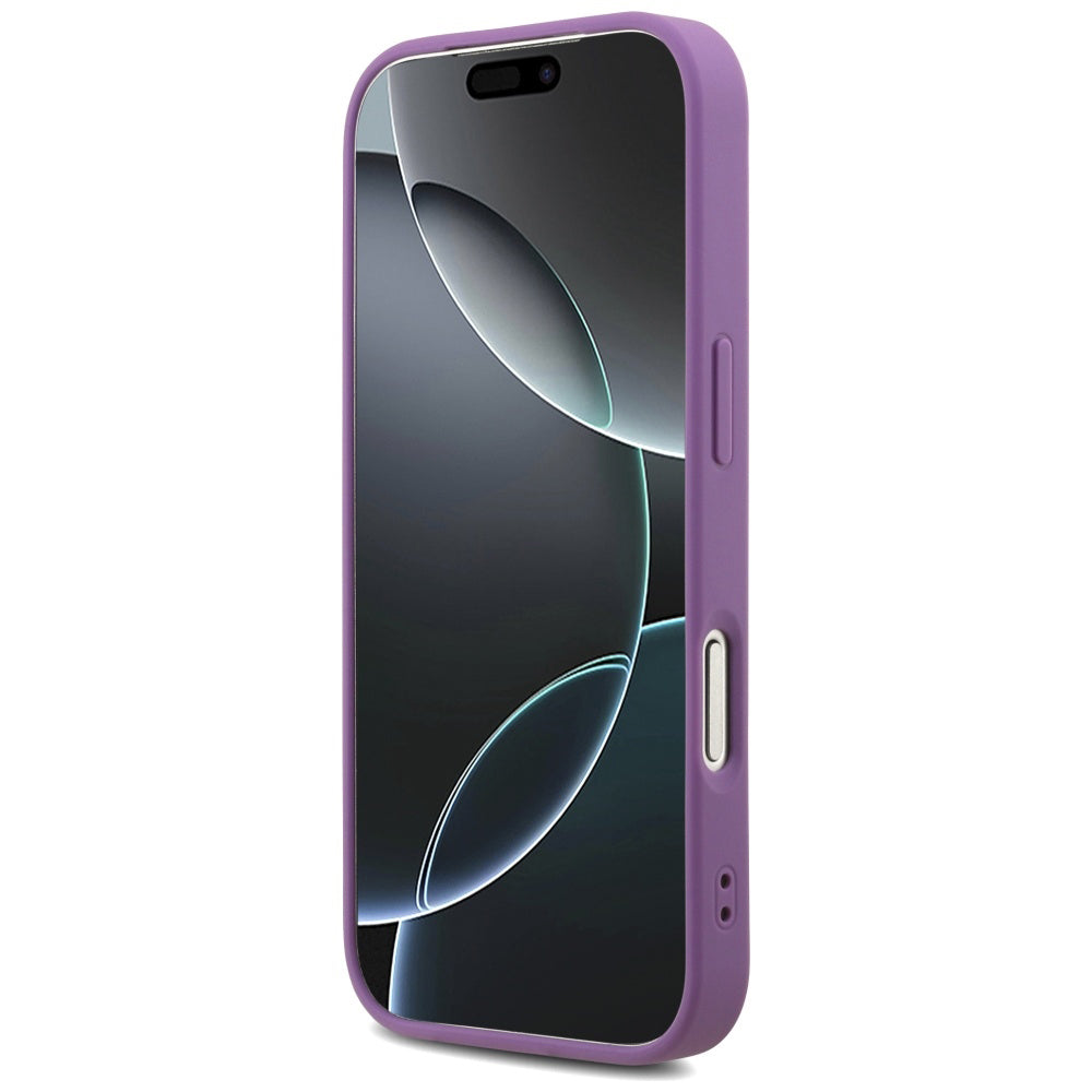 Skyddsfodral för Apple iPhone 17 Pro Max, Guess, Fixed Glitter Big 4G, Lila