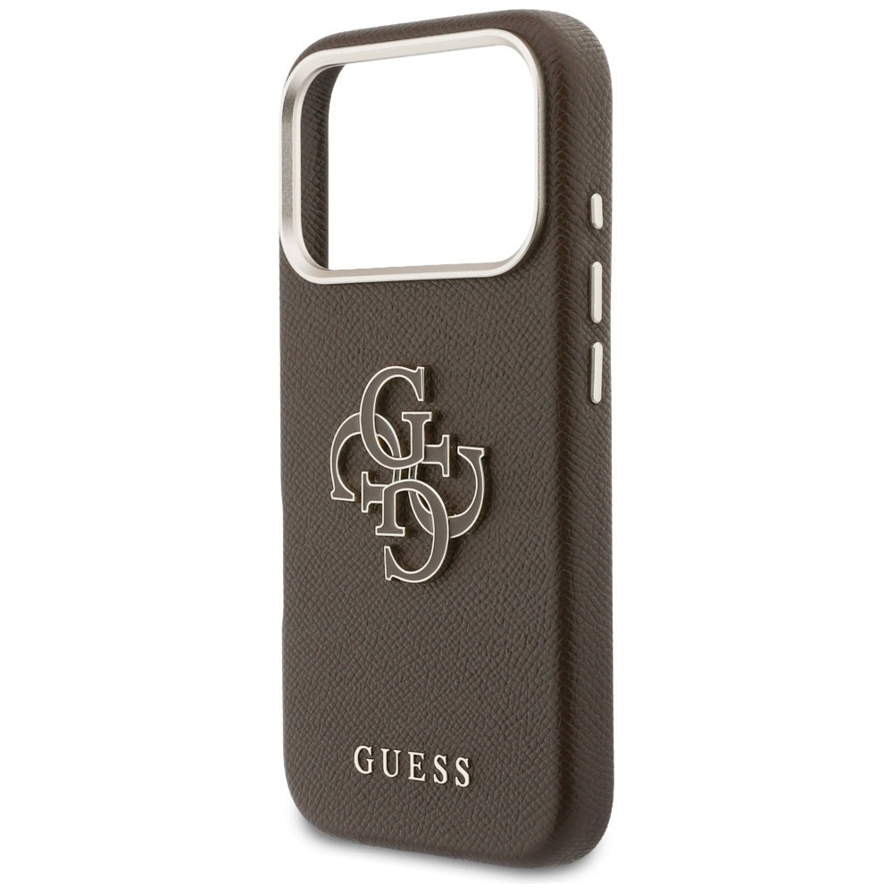 Fodral för Apple iPhone 17 Pro Max, Guess, Resin Logo, Brun