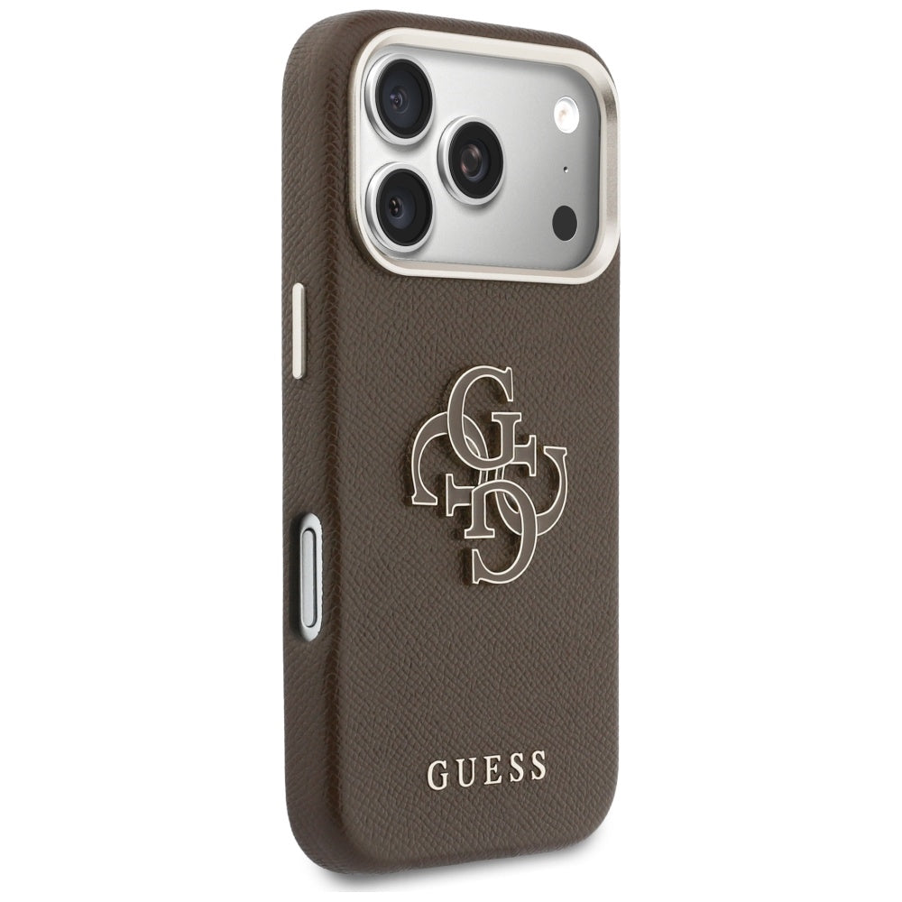 Fodral för Apple iPhone 17 Pro Max, Guess, Resin Logo, Brun