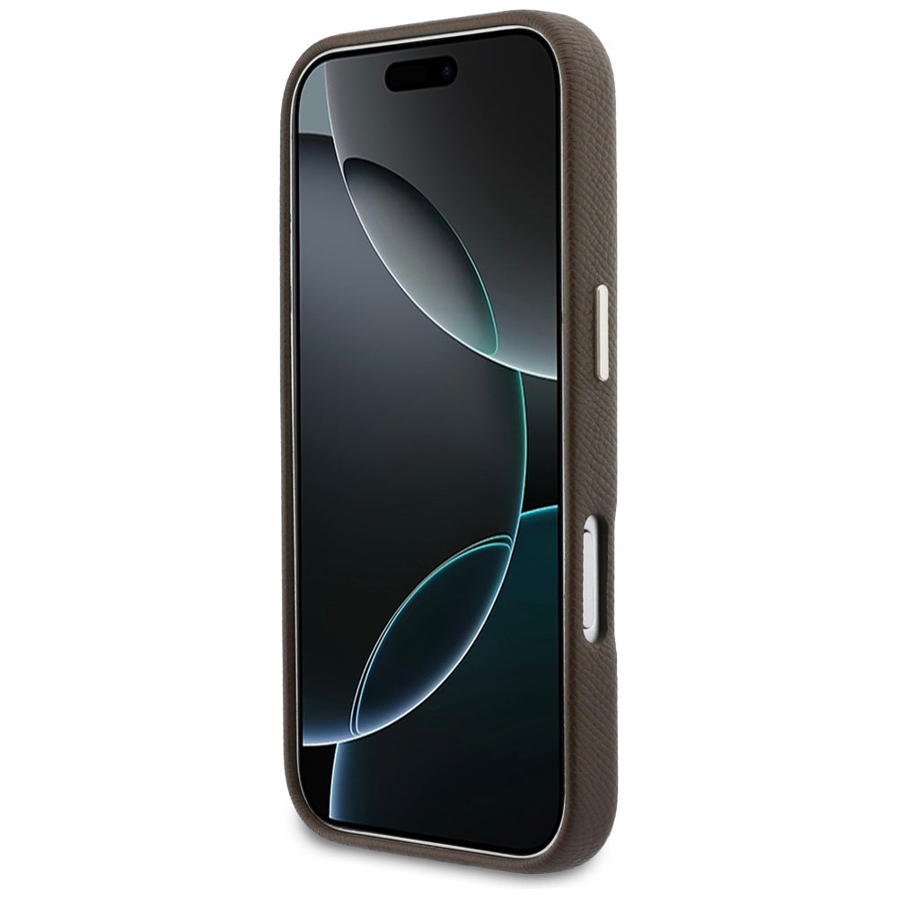Fodral för Apple iPhone 17 Pro Max, Guess, Resin Logo, Brun