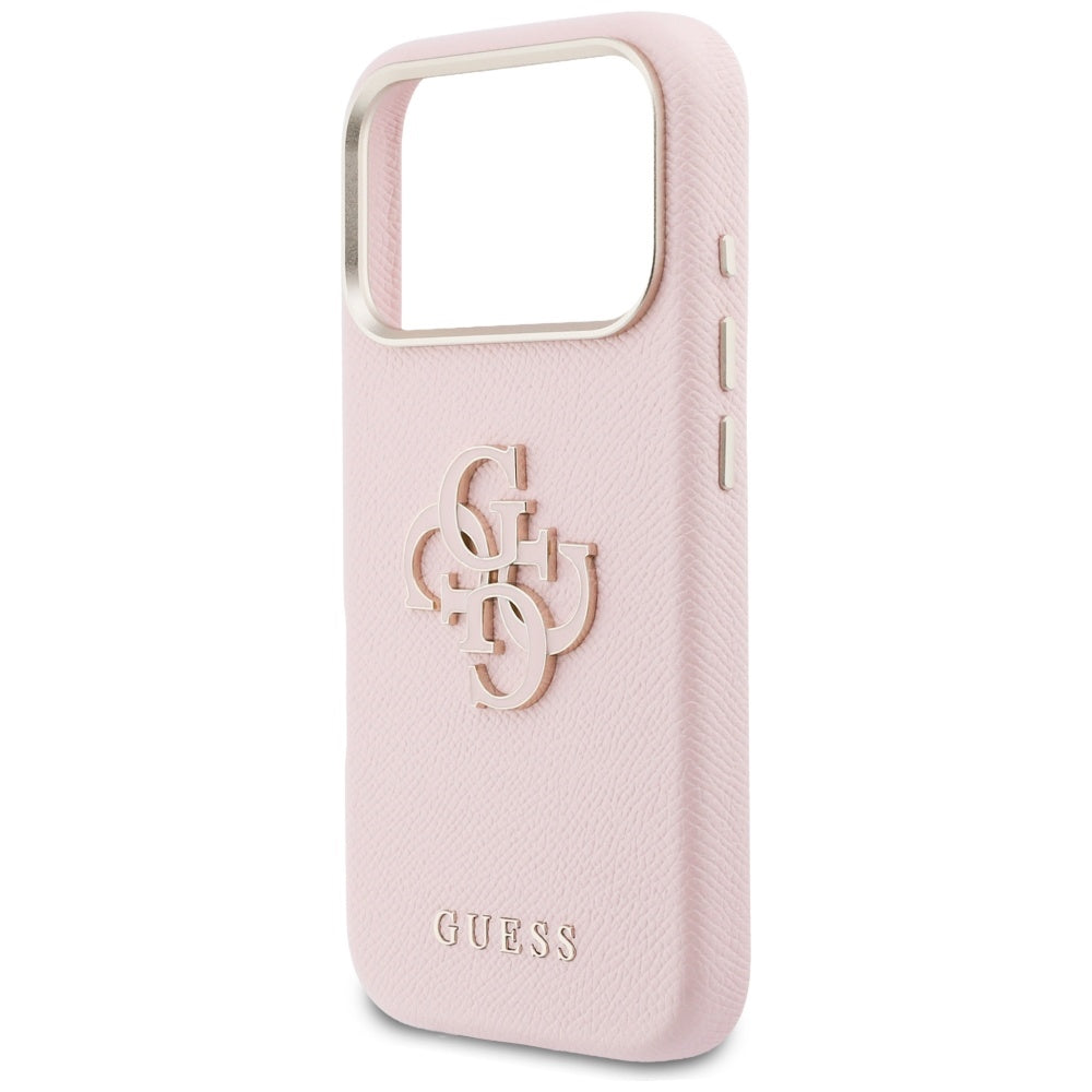 Skyddsfodral för Apple iPhone 17 Pro, Guess, Resin Logo, Rosa