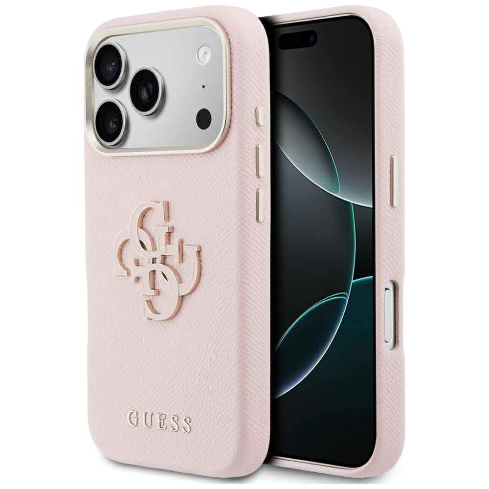Skyddsfodral för Apple iPhone 17 Pro, Guess, Resin Logo, Rosa