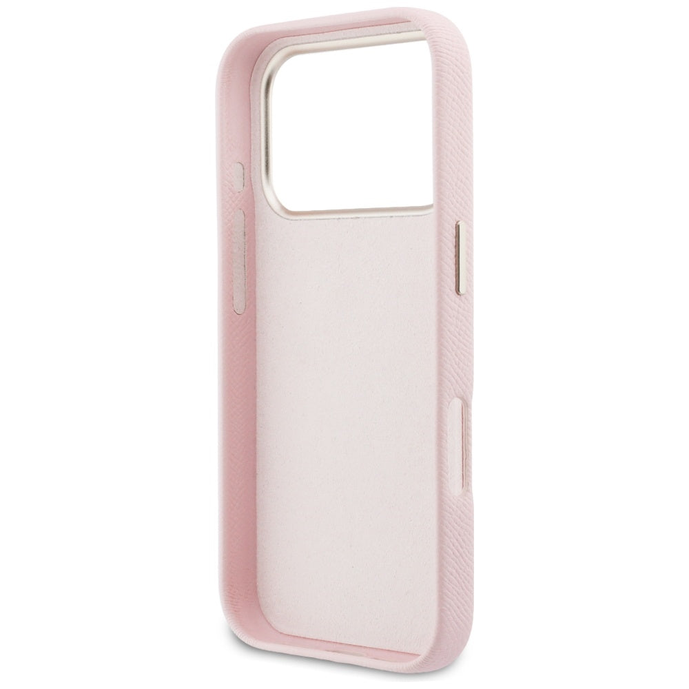 Skyddsfodral för Apple iPhone 17 Pro, Guess, Resin Logo, Rosa