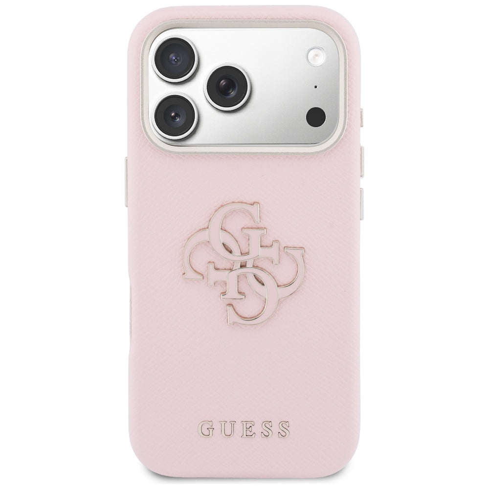 Skyddsfodral för Apple iPhone 17 Pro, Guess, Resin Logo, Rosa