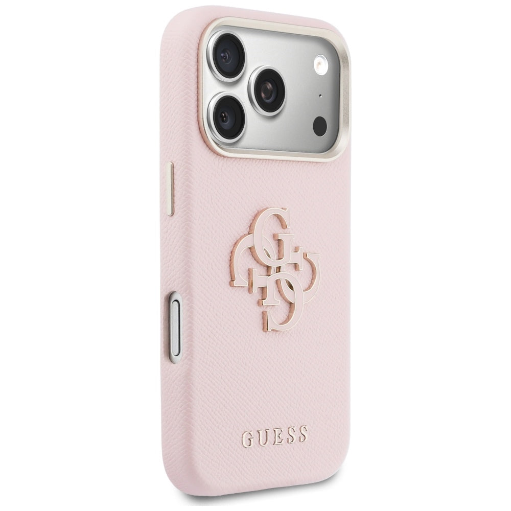 Skyddsfodral för Apple iPhone 17 Pro, Guess, Resin Logo, Rosa