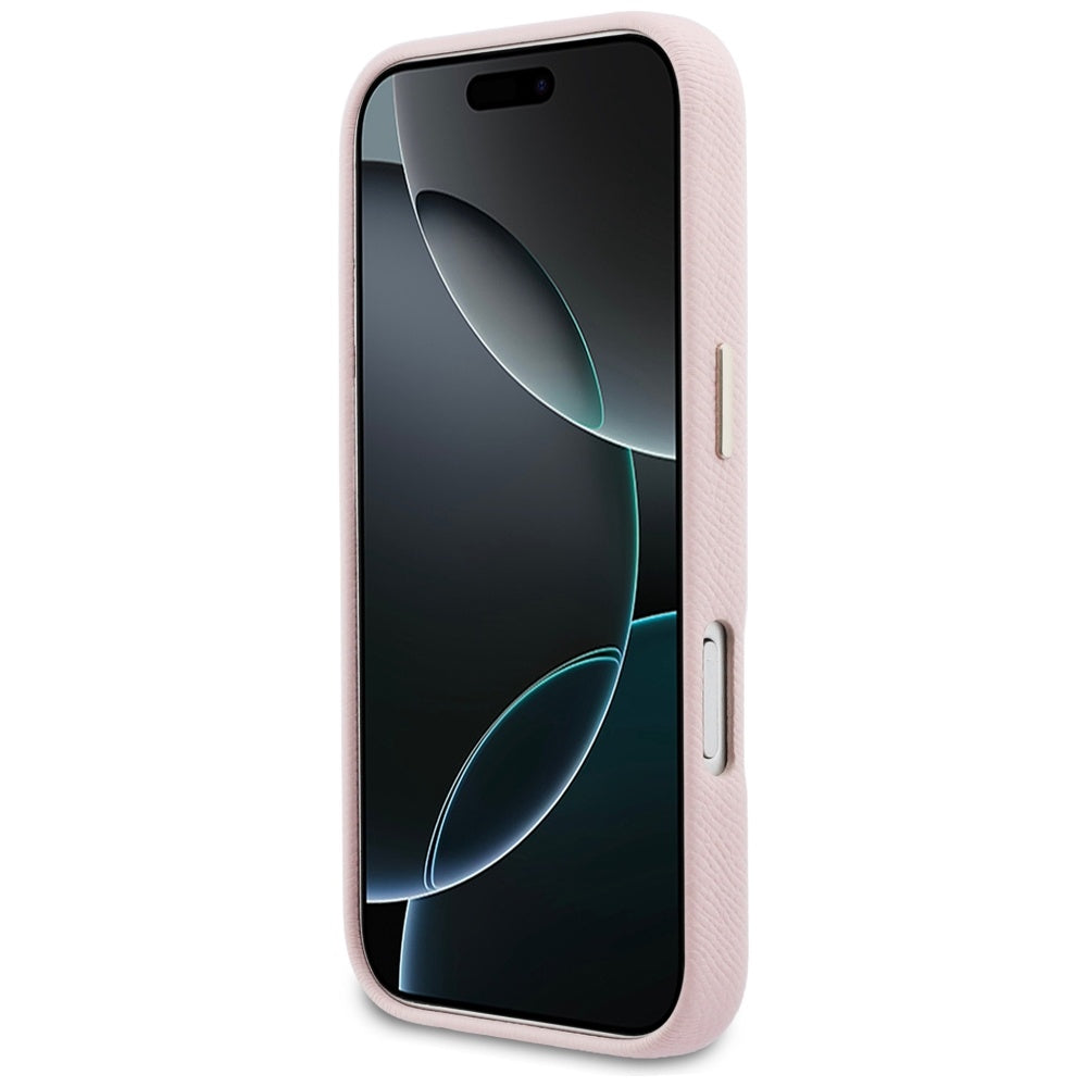 Skyddsfodral för Apple iPhone 17 Pro, Guess, Resin Logo, Rosa