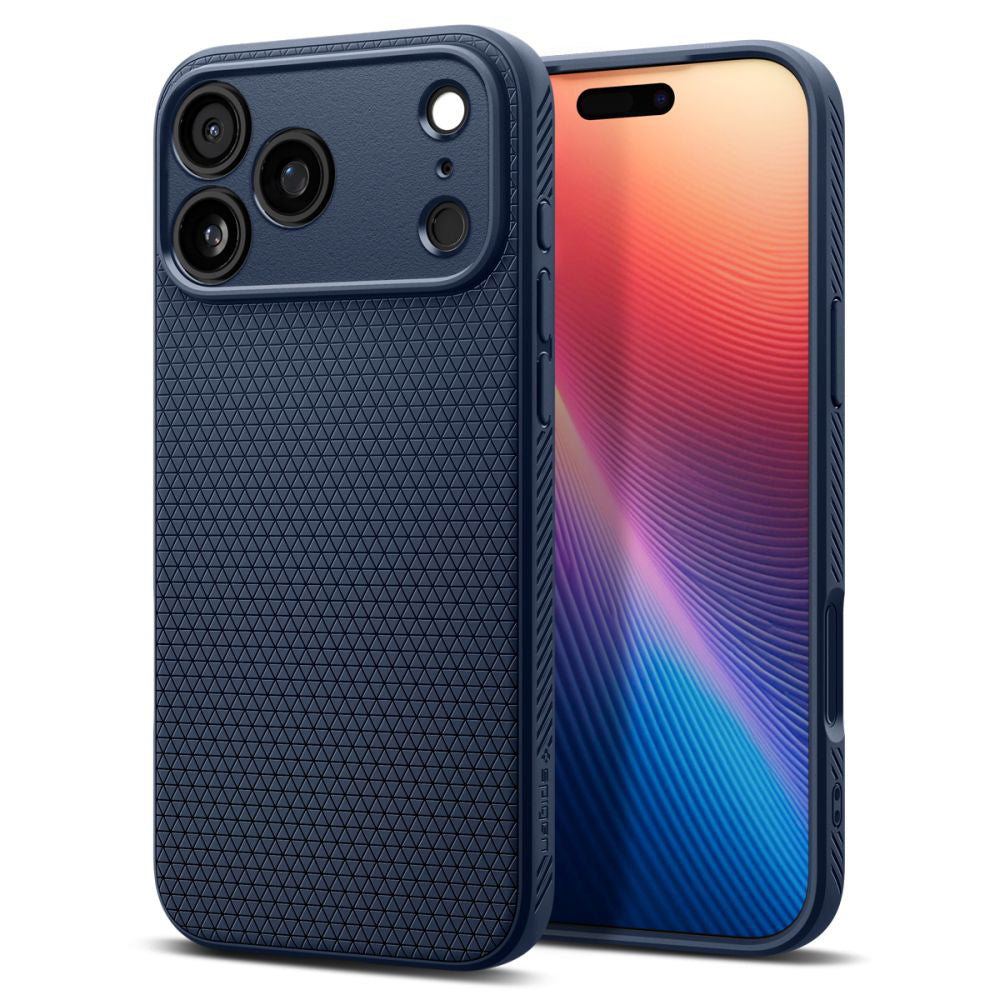 Skyddsfodral för Apple iPhone 17 Pro Max, Spigen, Liquid Air, Marinblå ACS10266