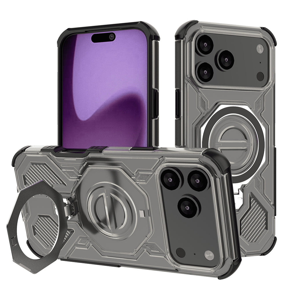 Fodral för Apple iPhone 17 Pro Max, Techsuit, Carbon Shield Pro, Rökfärgad