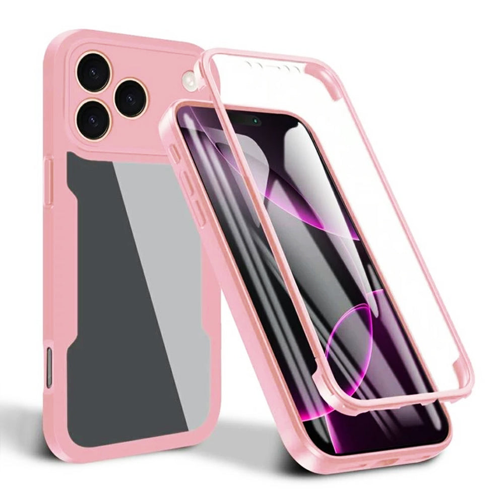 Skyddsfodral för Apple iPhone 17 Pro Max, Techsuit, ColorVerse 360, Rosa